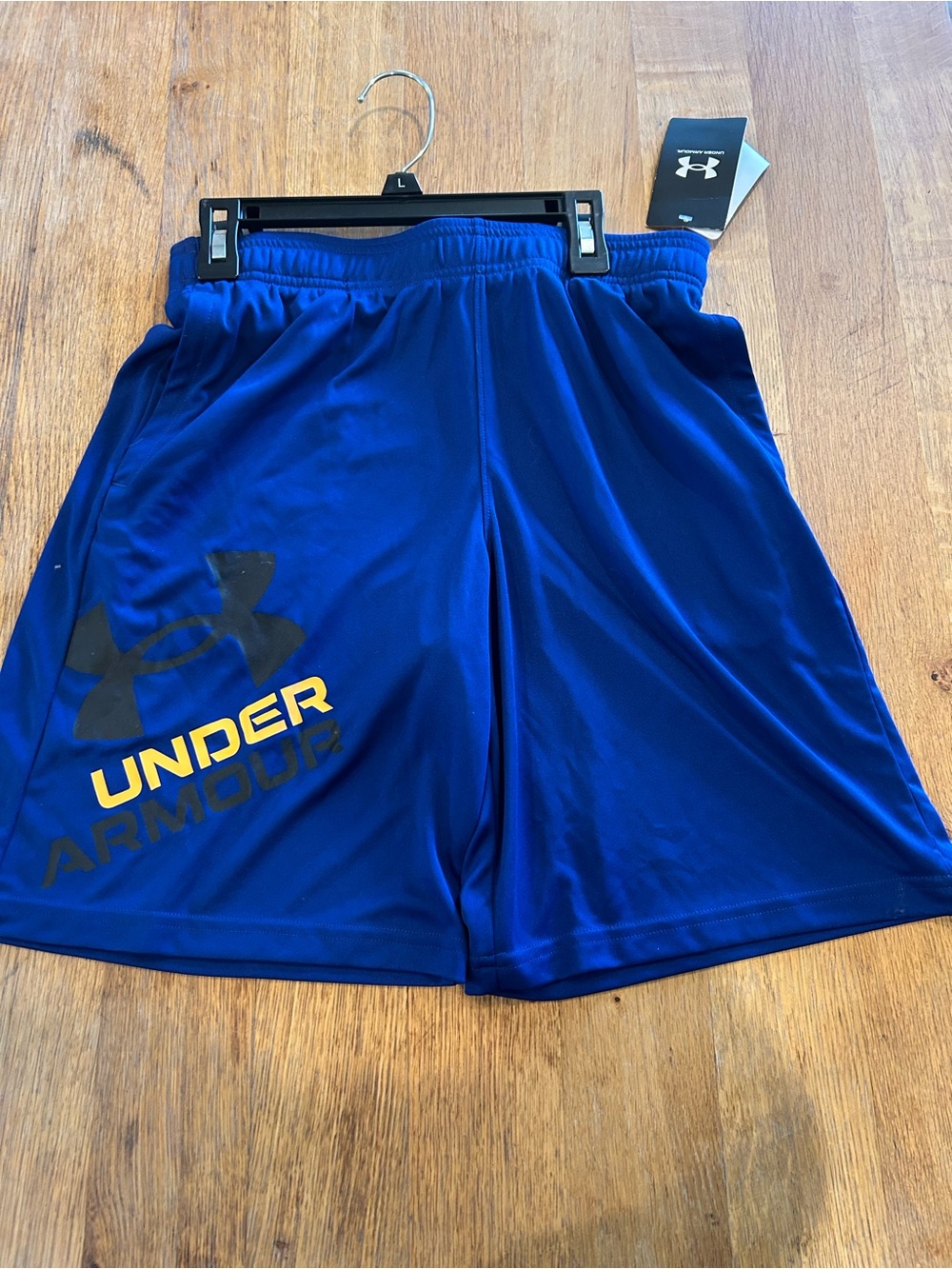 Under Armour Royal Blue Boys' Athletic Shorts with Logo